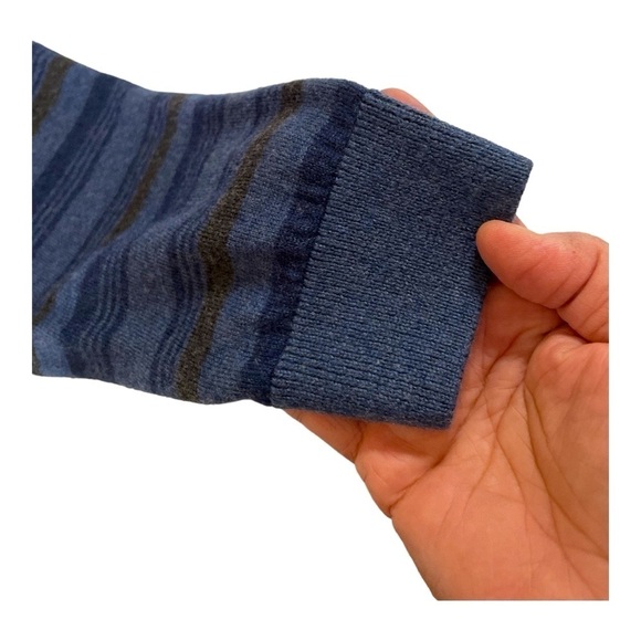 Turnbury Mens XL (44 in Chest) Navy Blue Striped
Wool Blend Pullover Sweater - Picture 6 of 11